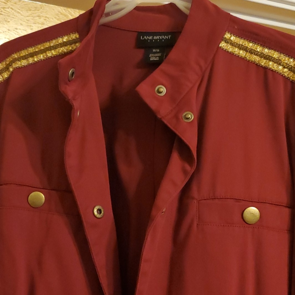 Like new Burgundy Blazer - Picture 2 of 3